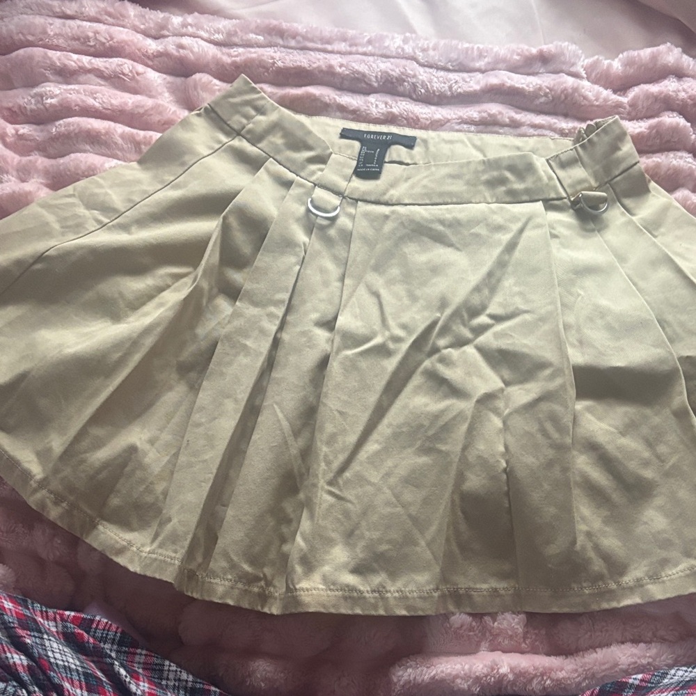 Forever 21 Beige Skater Skirt